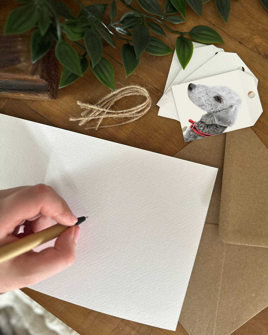 Bedlington Terrier Card & Tag Bundle