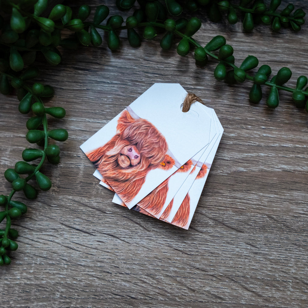 Highland Cow Gift Tag Set