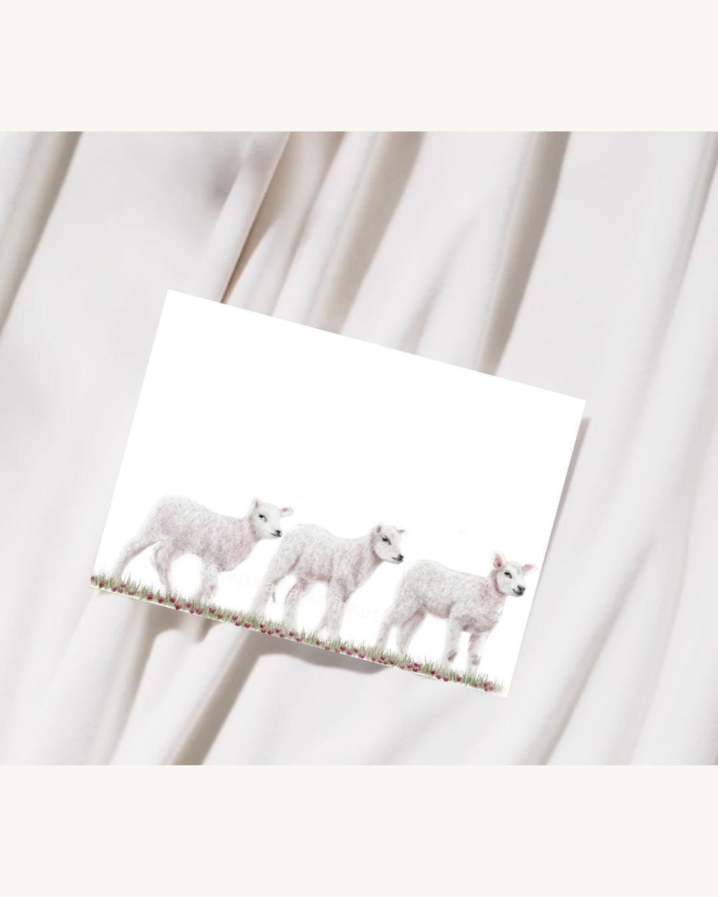 Sheep Lamb Fine Art Print: "Little Lambs" Coloured Pencil Drawing Wall Art (A5 A4)