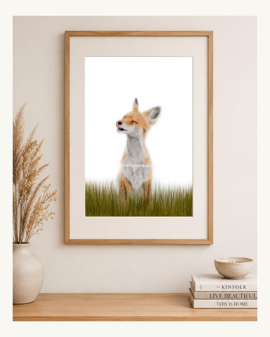Fox Fine Art Print: Coloured Pencil Drawing Wall Art (A5 A4)