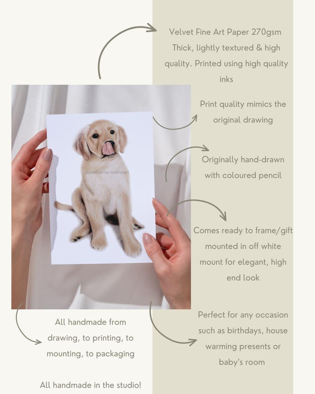 Labrador Puppy Fine Art Print: Mounted Coloured Pencil Dog Portrait (A5/A4)