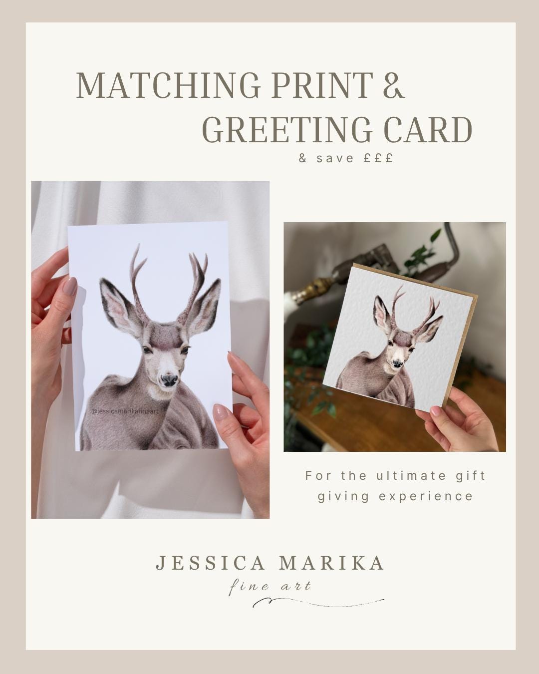 Deer Coloured Pencil Art Print: Wildlife Wall Art (A5 A4)